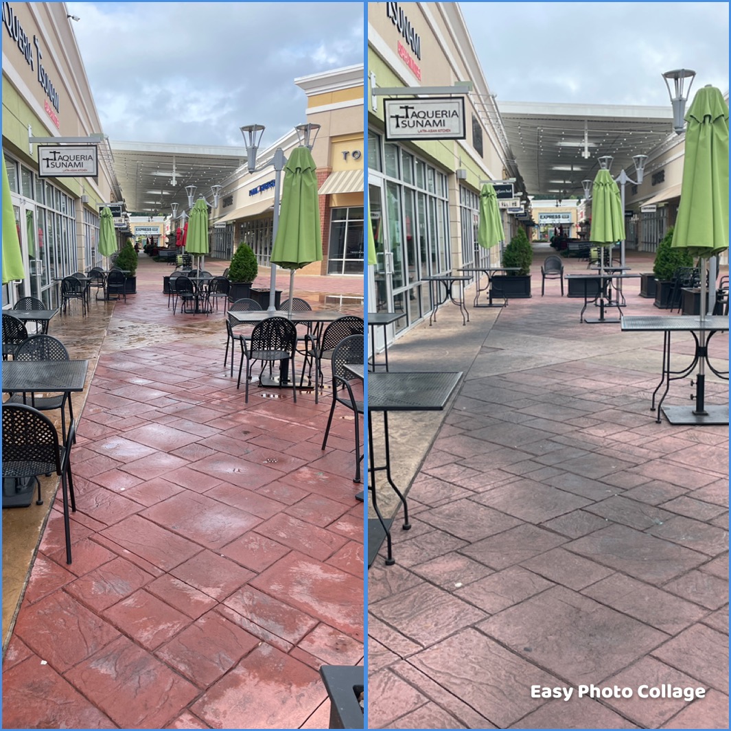 Exterior cleaning project result