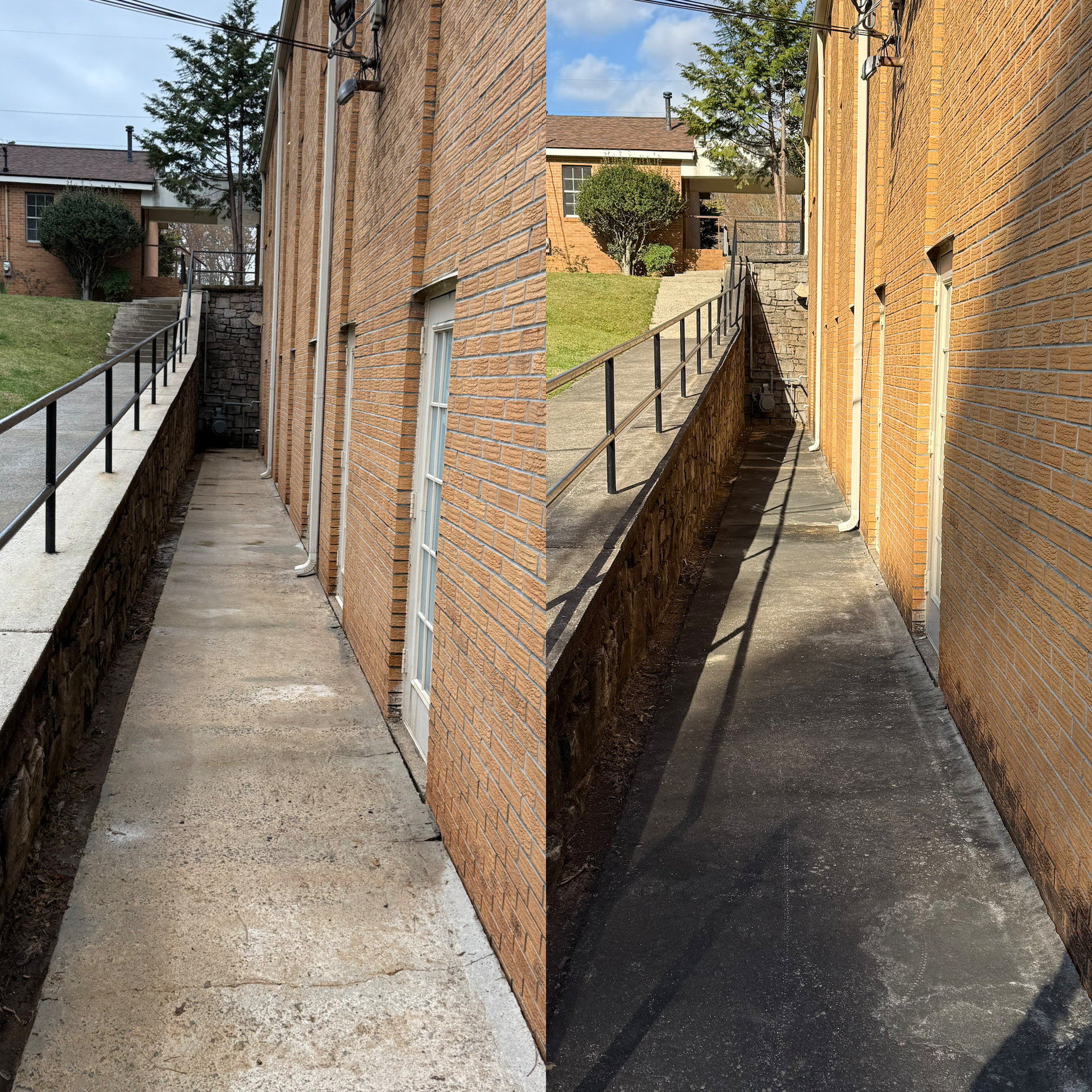 Driveway & Concrete Cleaning — Surface-Cleaned Flatwork