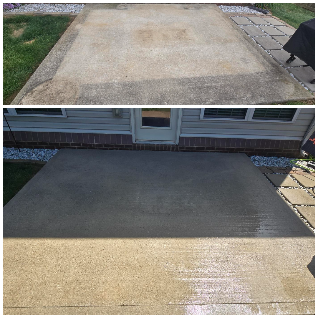 Driveway and concrete cleaning results